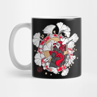 Dancing toad and ginkgo Mug